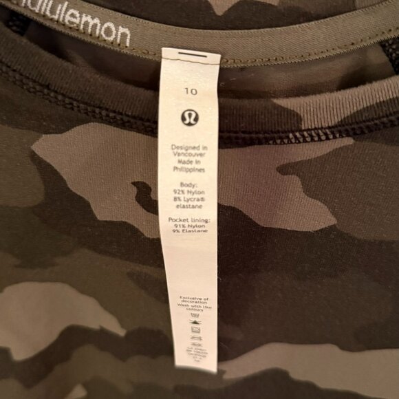 Lululemon NWT It's Rulu Run Long Sleeve Camouflage Shirt 10 - Picture 5 of 8